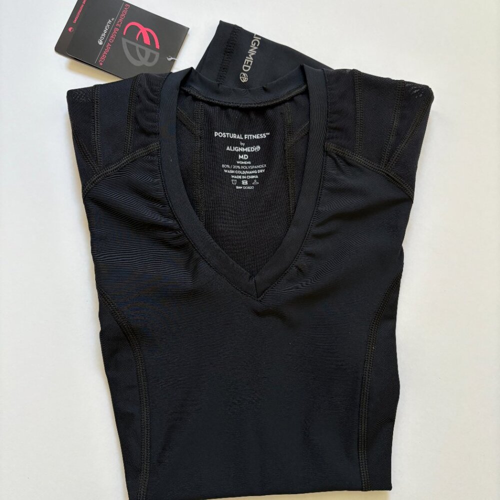 Align MD Posture Shirt 2.0  Women's Black Short Sleeve Tee - Picture 5 of 9